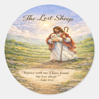 Luke 15 Parable Lost Sheep  ラウンドシール