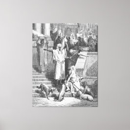 Luke 16 Lazarus Outside the Rich Man's House キャンバスプリント