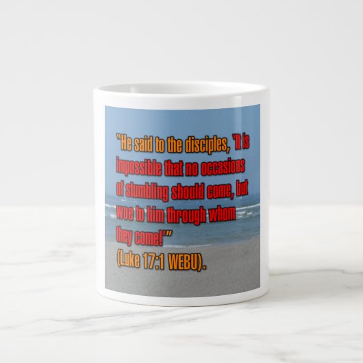 Luke 17:1 WEBU Mug ジャンボコーヒーマグカップ (正面)