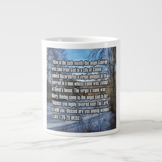 Luke 1:26–28 WEBU Mug ジャンボコーヒーマグカップ (正面)
