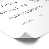 Luke 1:37 Bible Verse ポスター (角)