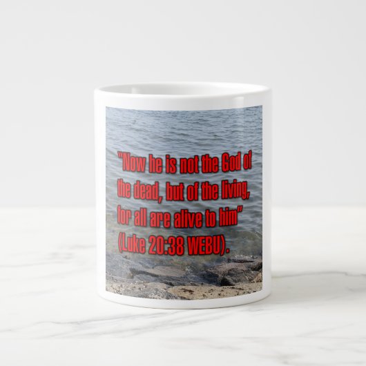Luke 20:38 WEBU Mug ジャンボコーヒーマグカップ (正面)