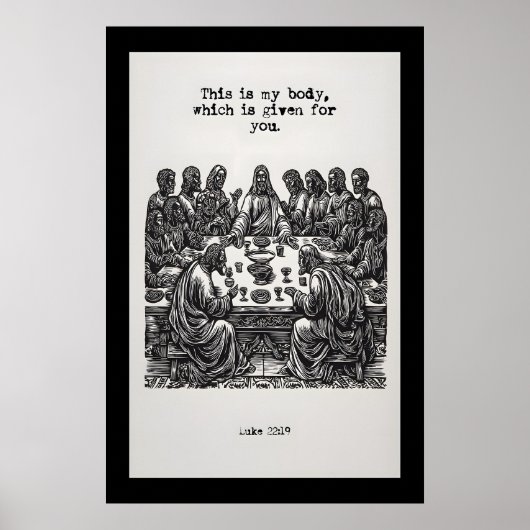 Luke 22 19 Last Supper Art Print This Is My Body ポスター (正面)