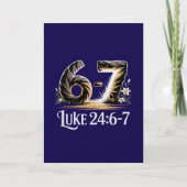 Luke 24:6-7 Easter Card Risen Savior Scripture  カード (正面)