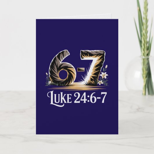 Luke 24:6-7 Easter Card Risen Savior Scripture  カード (正面)