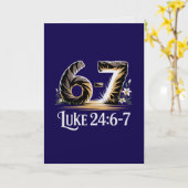 Luke 24:6-7 Easter Card Risen Savior Scripture  カード (黄色い花)