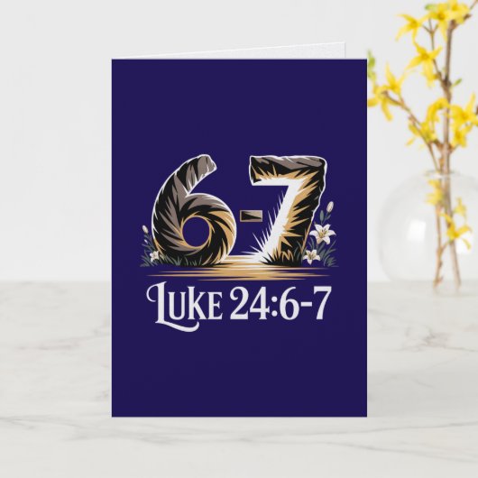 Luke 24:6-7 Easter Card Risen Savior Scripture  カード (黄色い花)