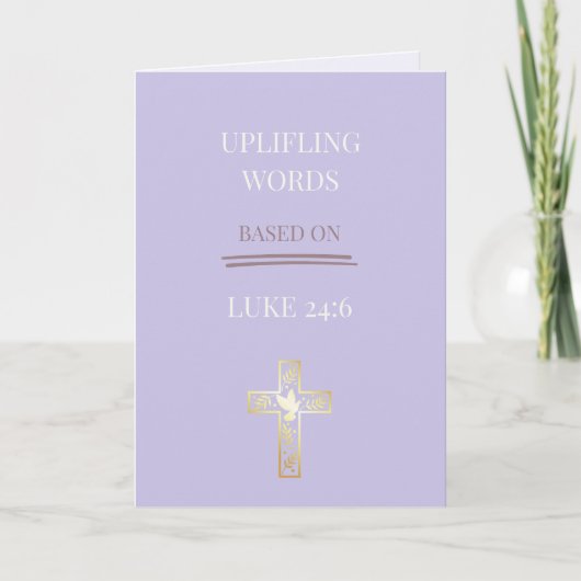 Luke 24:6 Christian Reflection Card シーズンカード (正面)