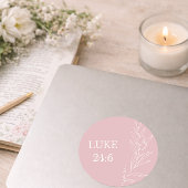 Luke 24:6 Easter – He Is Risen Christian Sticker ラウンドシール