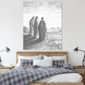 Luke 24A Jesus and Two Disciples Go to Emmaus キャンバスプリント (インサイチュ (寝室))