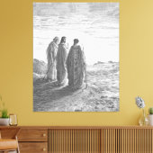 Luke 24A Jesus and Two Disciples Go to Emmaus キャンバスプリント (インサイチュ (リビング))
