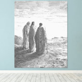 Luke 24A Jesus and Two Disciples Go to Emmaus キャンバスプリント (インサイチュ (ウッドフロア))