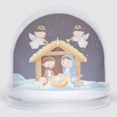 Luke 2:11 Nativity Bible Verse Snow Globe (正面)
