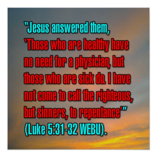 Luke 5:31-32 WEBU ポスター (正面)