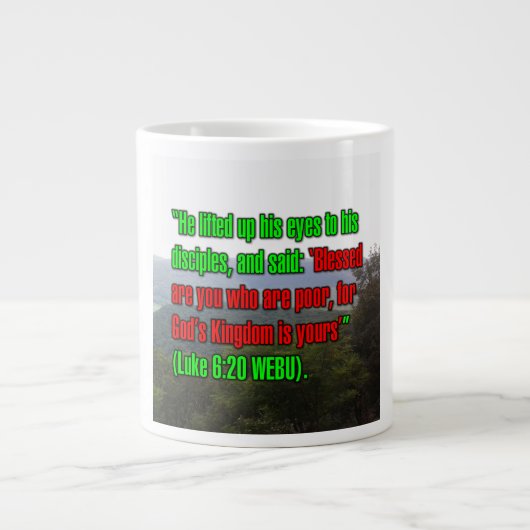 Luke 6:20 WEBU Mug ジャンボコーヒーマグカップ (正面)