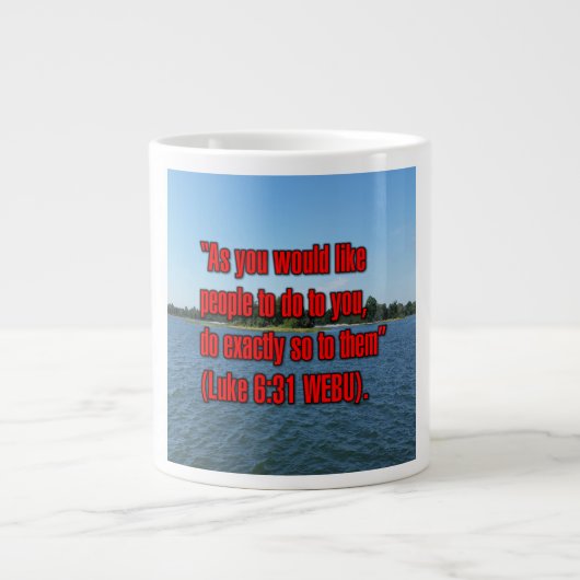 Luke 6:31 WEBU Mug ジャンボコーヒーマグカップ (正面)