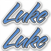 Luke Name blue Aufkleber Sticker Stickerset シール (正面)
