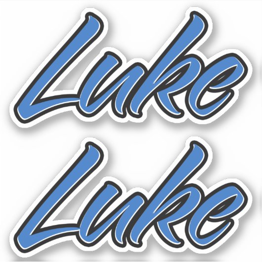 Luke Name blue Aufkleber Sticker Stickerset シール (正面)
