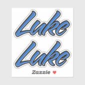 Luke Name blue Aufkleber Sticker Stickerset シール (シート)