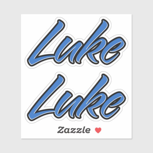 Luke Name blue Aufkleber Sticker Stickerset シール (シート)