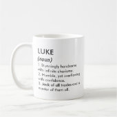 Luke name, Editable name, Custom name コーヒーマグカップ (左)