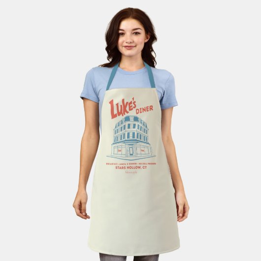 Luke’s Diner Stars Hollow Design エプロン (着用した状態)