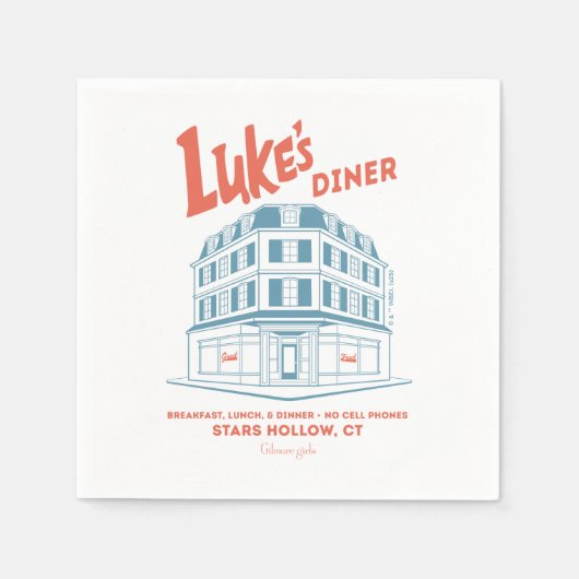 Luke’s Diner Stars Hollow Design スタンダードカクテルナプキン (正面)