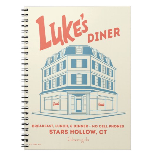 Luke’s Diner Stars Hollow Design ノートブック (正面)
