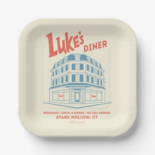 Luke’s Diner Stars Hollow Design ペーパープレート (正面)