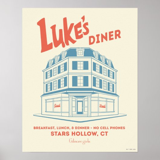 Luke’s Diner Stars Hollow Design ポスター (正面)