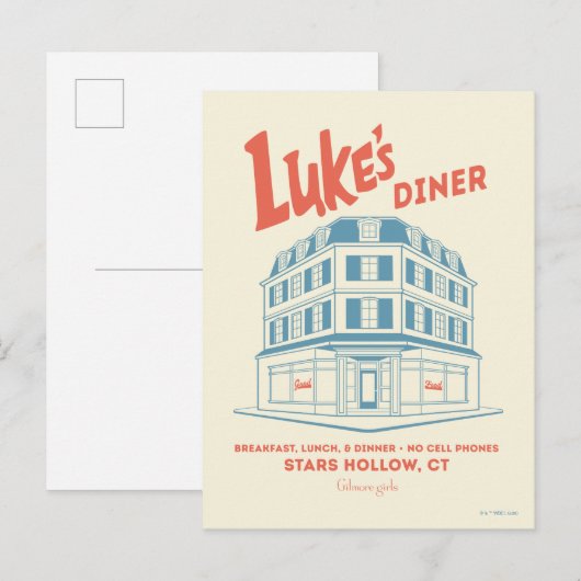 Luke’s Diner Stars Hollow Design ポストカード (正面/裏面)