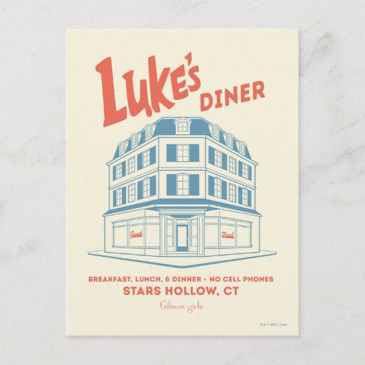 Luke’s Diner Stars Hollow Design ポストカード (正面)