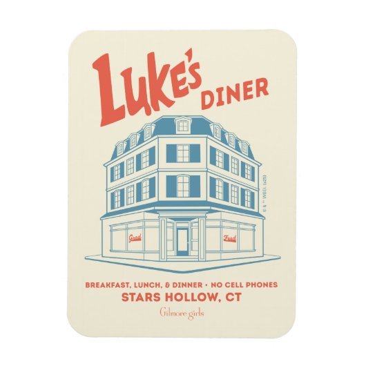 Luke’s Diner Stars Hollow Design マグネット (縦)