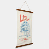 Luke’s Diner Stars Hollow Design 吊り下げ型タペストリー (傾斜あり)