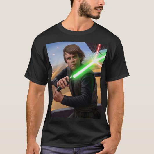 Luke Skywalker – Return of the Jedi Green Saber Tシャツ (正面)