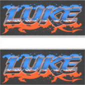Luke Vorname Name Graffiti Aufkleber Sticker シール (正面)