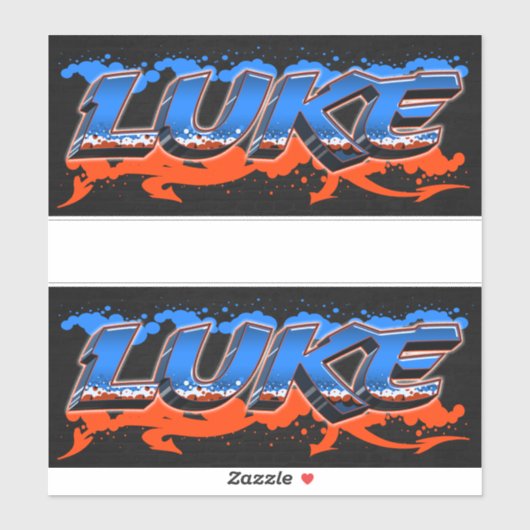 Luke Vorname Name Graffiti Aufkleber Sticker シール (シート)