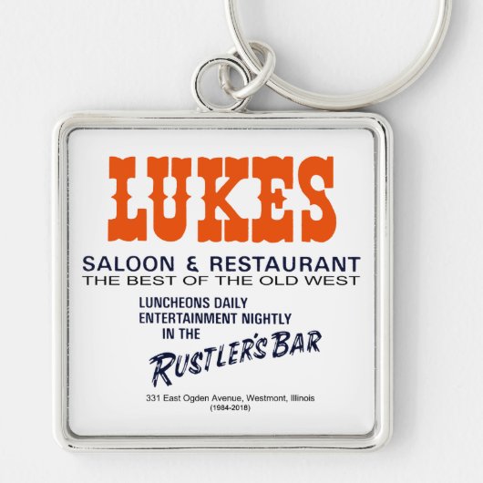 Lukes Saloon and Restaurant, Westmont, IL キーホルダー (正面)