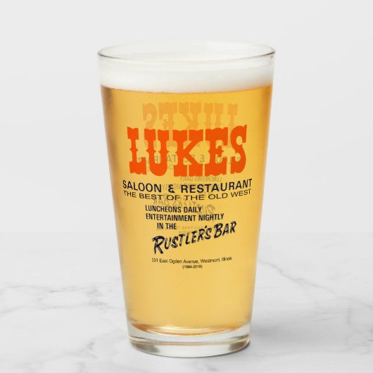Lukes Saloon and Restaurant, Westmont, IL タンブラーグラス (ドリンク正面)