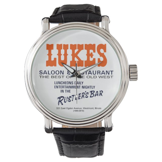 Lukes Saloon and Restaurant, Westmont, IL 腕時計 (正面)