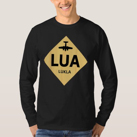 Lukla Airport Sign Nepal Mt Everest Tシャツ (正面)