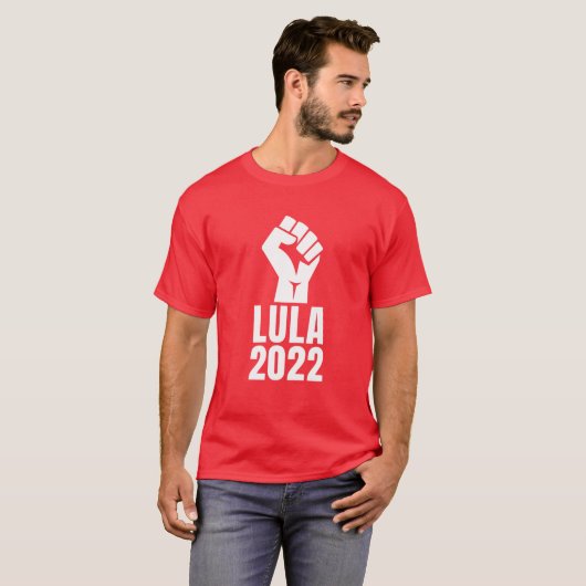 Lula 2022 Raised Fist Tシャツ (正面フル)