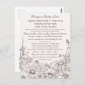 Lulav賛美はSukkotのためにヘブライ語で ポストカード (正面/裏面)