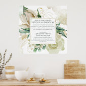 Lulav Shaking'賛美s in Hebrew - Sukkah Decor ポスター (キッチン)