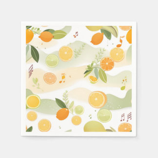 Lullaby in Citrus Groveベビーシャワー紙ナプキンス スタンダードカクテルナプキン