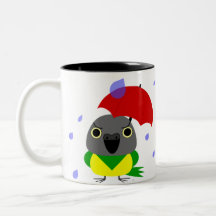 Luluの雨で付くセネガルのオウム