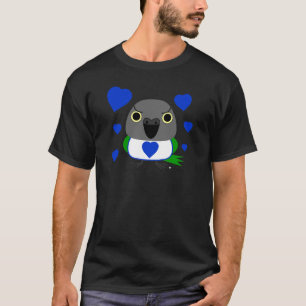 Luluの青いハートを持つセネガルのオウム、 Tシャツ