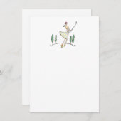 Luluノート/ゴルフアウトティング/ 4.5 x 6.25フラットカード サンキューカード (正面/裏面)