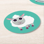 Luluヒツジ ラウンドペーパーコースター (アングル)
