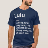 LULU定義名パーソナライズされた誕生日 Tシャツ (正面)